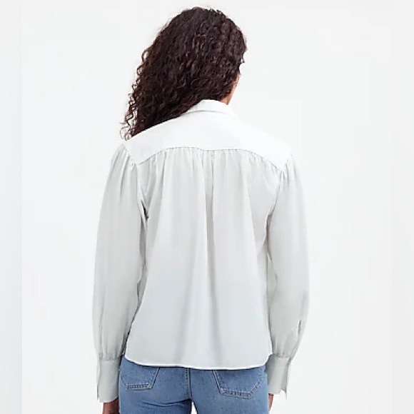 NWT Madewell Easy Long-Sleeve Popover Shirt - Picture 4 of 6